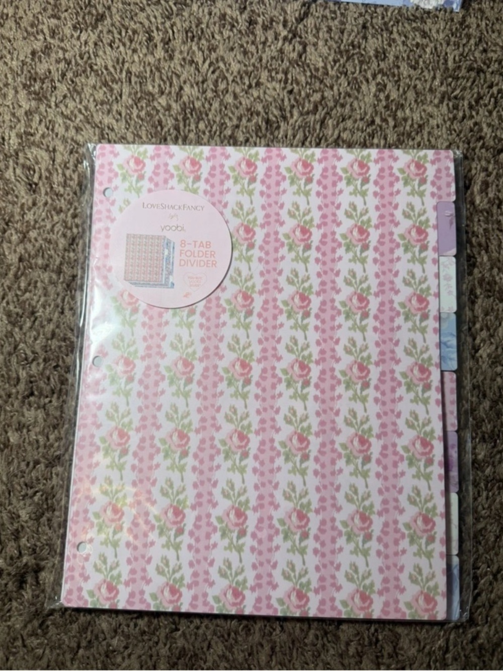 LoveShackFancy x Target Floral 8-Tab Folder Divider